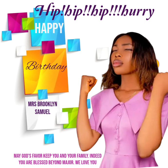 Birthday Celebration Square Template | PosterMyWall