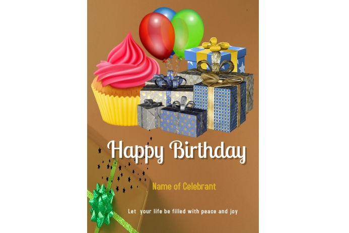 Birthday wishing Template Poster
