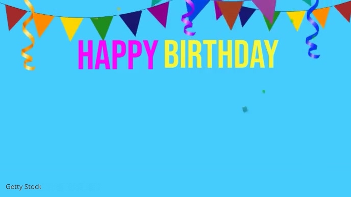 Birthday zoom Party Voorlegging (16:9) template