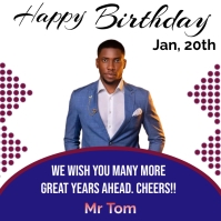 Birthday Instagram post template. | PosterMyWall