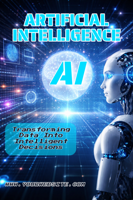 Biru Artificial Intelligence Poster Template | PosterMyWall