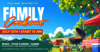 Biru Ceria Family Cookout Gambar Bersama Facebook Isithombe Esabiwe ku-Facebook template