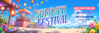 Biru Ceria Summer Festival Tajuk Twitter template