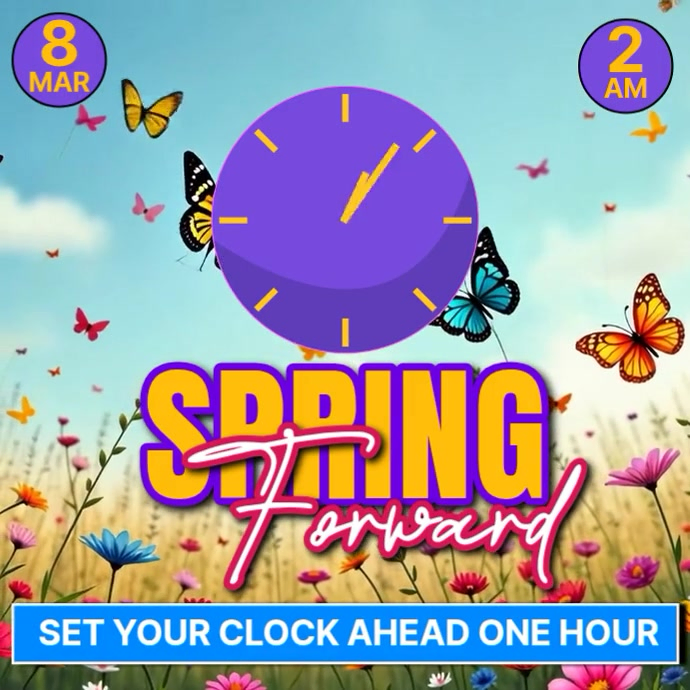 Daylight Saving Time Reminder Template | PosterMyWall