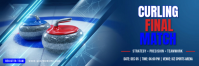 สีน้ำเงิน Curling Championship Final Tajuk Twitter Template