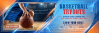 Bleu Basketball Tryouts ส่วนหัว Twitter Template