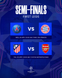 Biru Modern & Minimal Champions League Semi-Finals Instagram Portrait template