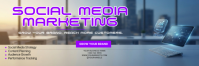 Szary Social Media Marketing Twitter-header Template