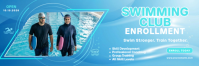 Biru Swimming Club Enrollment Twitter Banner Template