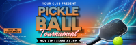 Blue Pickleball Tournament Twitter-Kopfzeile Template