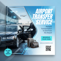 สีน้ำเงิน Airport Transfer Service Iphosti le-Instagram Template