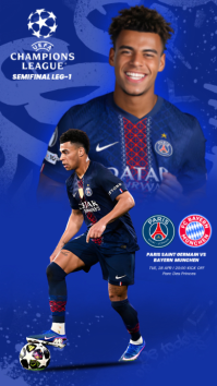 Biru Profesional Football Match Instagram Story template