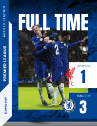 Biru Profesional Premier League Football Match Pamflet Iflaya (Incwadi ye-US) template