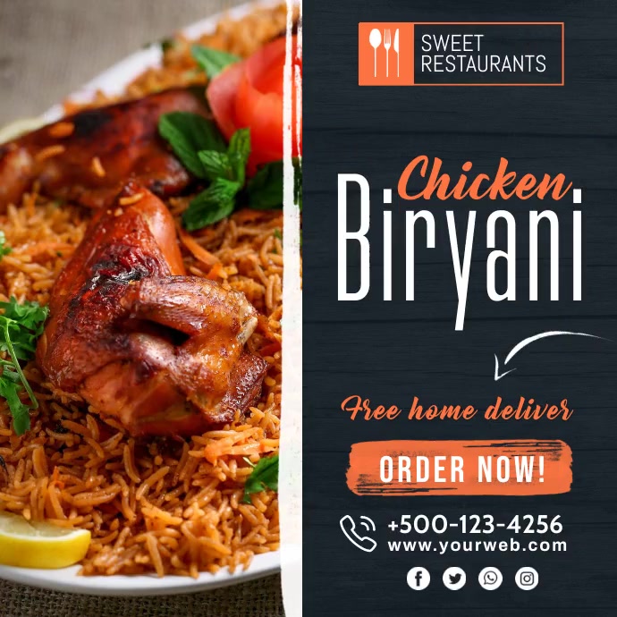 Copy of Biryani Restaurant Flyer Template PosterMyWall