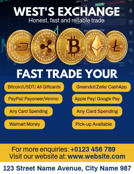 Bitcoin Ads Flyer (US Letter) template