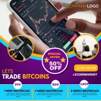 BITCOIN FOREX CLASS ONLINE TRAINING FLYER AD Template | PosterMyWall