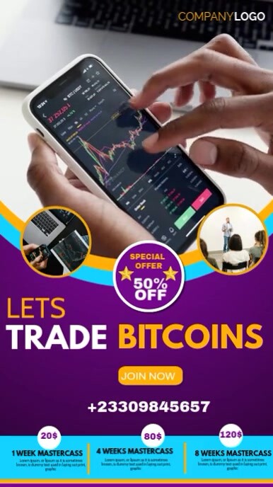 BITCOIN FOREX CLASS ONLINE TRAINING FLYER AD Template | PosterMyWall