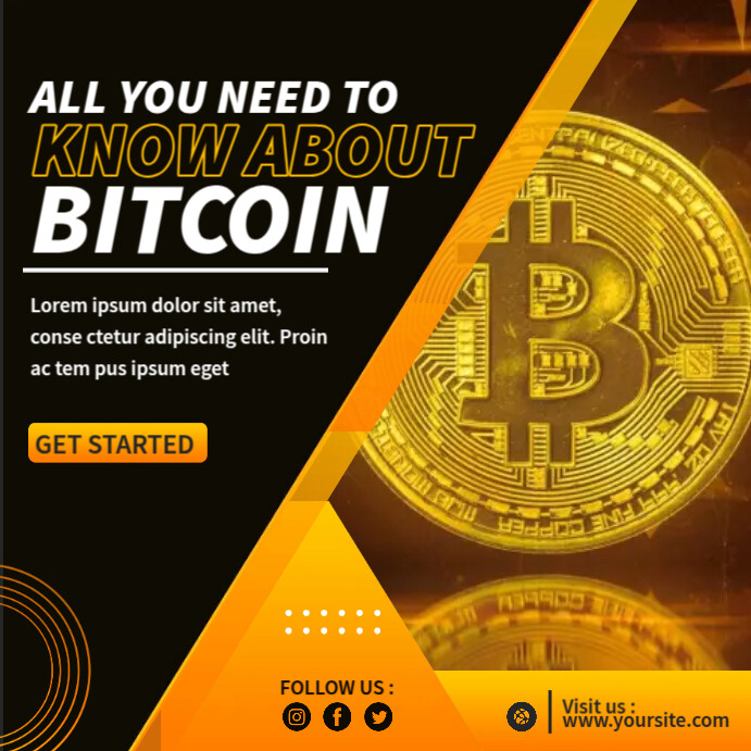 Bitcoin Post Bitcoin Instagram Post Template | PosterMyWall