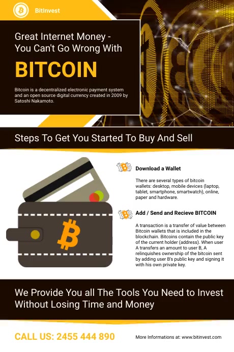 Bitcoin Investment Flyer Template | PosterMyWall