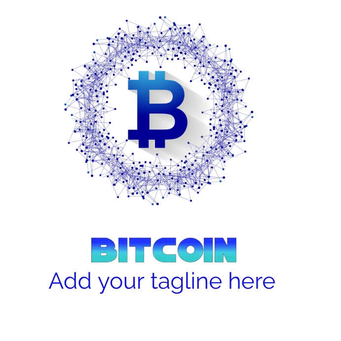 bitcoin logo, bitcoin design crypto logo | PosterMyWall