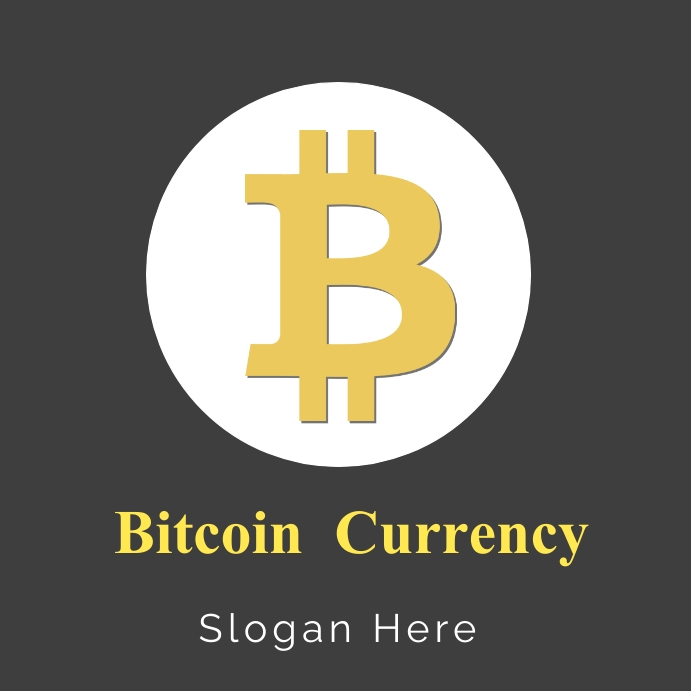 Bitcoin Logo Design, bitcoin business Logo Wpis na Instagrama template
