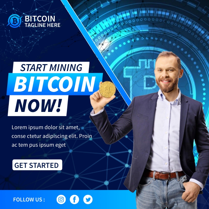 Bitcoin Post Bitcoin Mining Ads Template | PosterMyWall