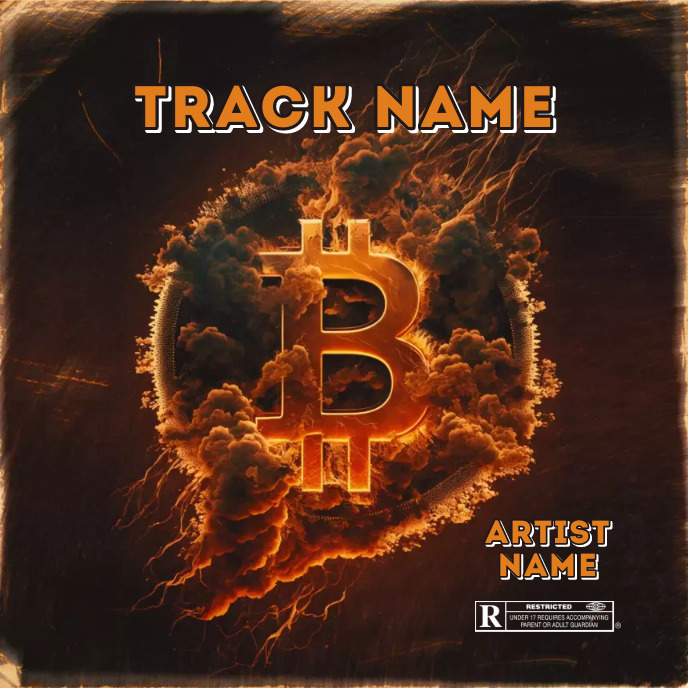bitcoin money cover music trap mixtape rap Okładka albumu template