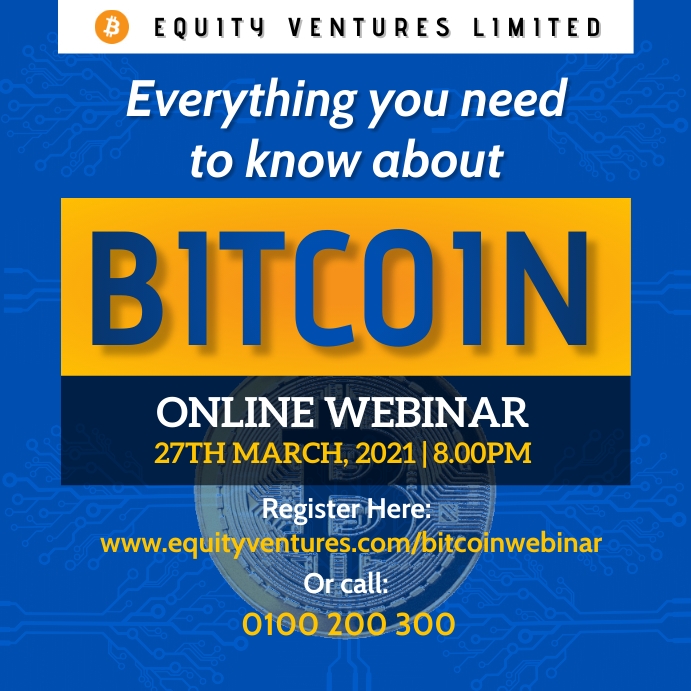 bitcoin webinar Instagram Post template