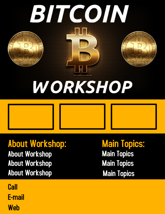 Bitcoin Workshop Flyer Template Postermywall