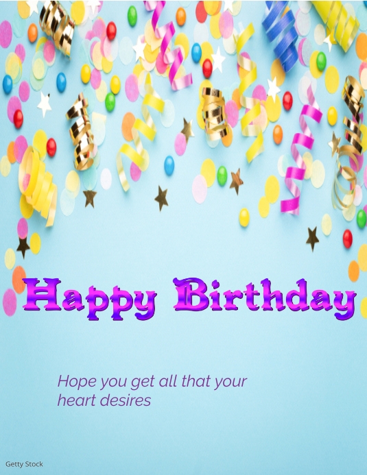 Bithday templete Flyer (US Letter) template