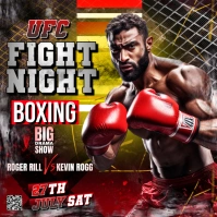 BIXING FIGHT NIGHT FLYER Cuadrado (1:1) template