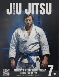 bjj brazilian jiu jitsu Flyer (US Letter) template