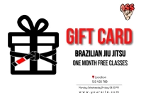 BJJ gift card Postcard template