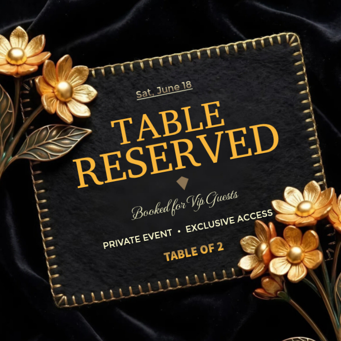 Reserved Table For Vip Event Template | PosterMyWall