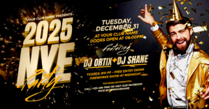 Black & Gold Professional 2025 New Year Eve Party Facebook Shared Image template