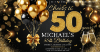 Black & golden theme birthday Facebook Shared Image template