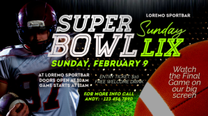 Black & Green Professional Super Bowl Lix X Post template