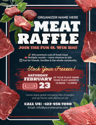 Zwart Meat Raffle Flyer Template