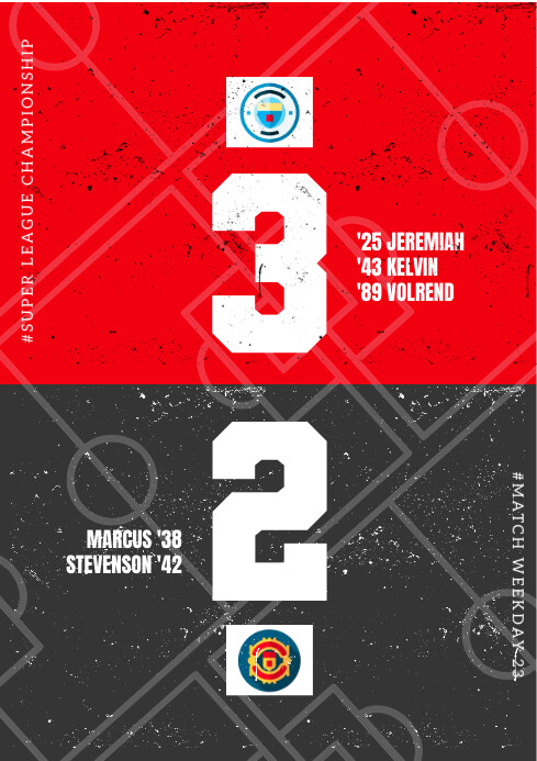 Black & Red Modern & Minimal Score Match Temp A4 template