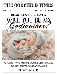 White Godmother Proposal Flyer Template