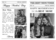 White Mother's Day A2 Template