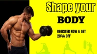 black & yellow professional youtube thumbnail for body building template