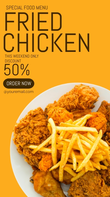 Black & Copper Modern Food Promotion Instag Instagram Story template