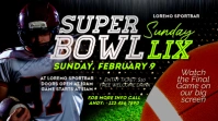 Black & Green Professional Super Bowl Lix X Post template