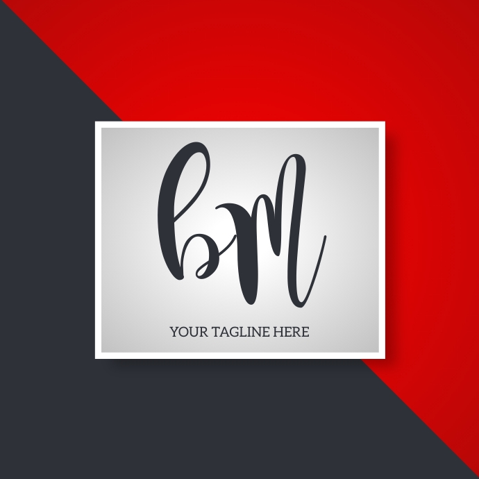 Grey & Red Company Logo template