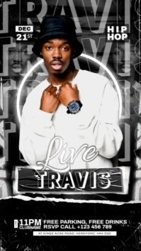 Black & White Party Template Instagram Story