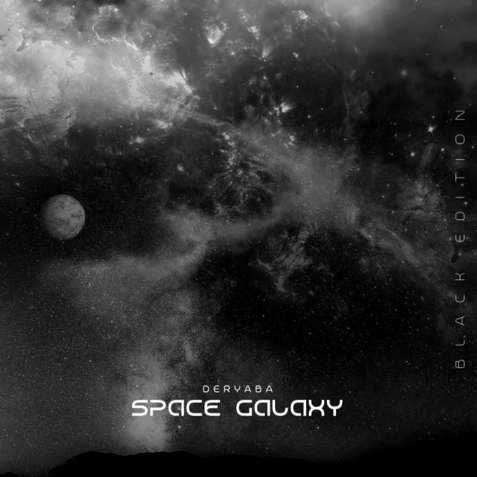 Black & White Space Galaxy Video Instagram template