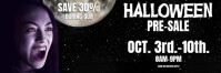 Black  2x6 Foot Halloween Sale Banner Banner 2' × 6' template