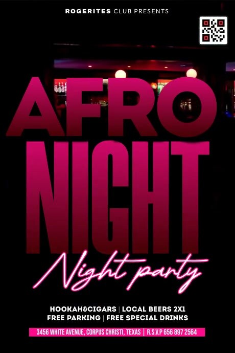Copy of Black 3d Afro Party Video Poster | PosterMyWall