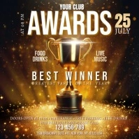 Black 3d Awards Instagram Post Instagram-Beitrag template